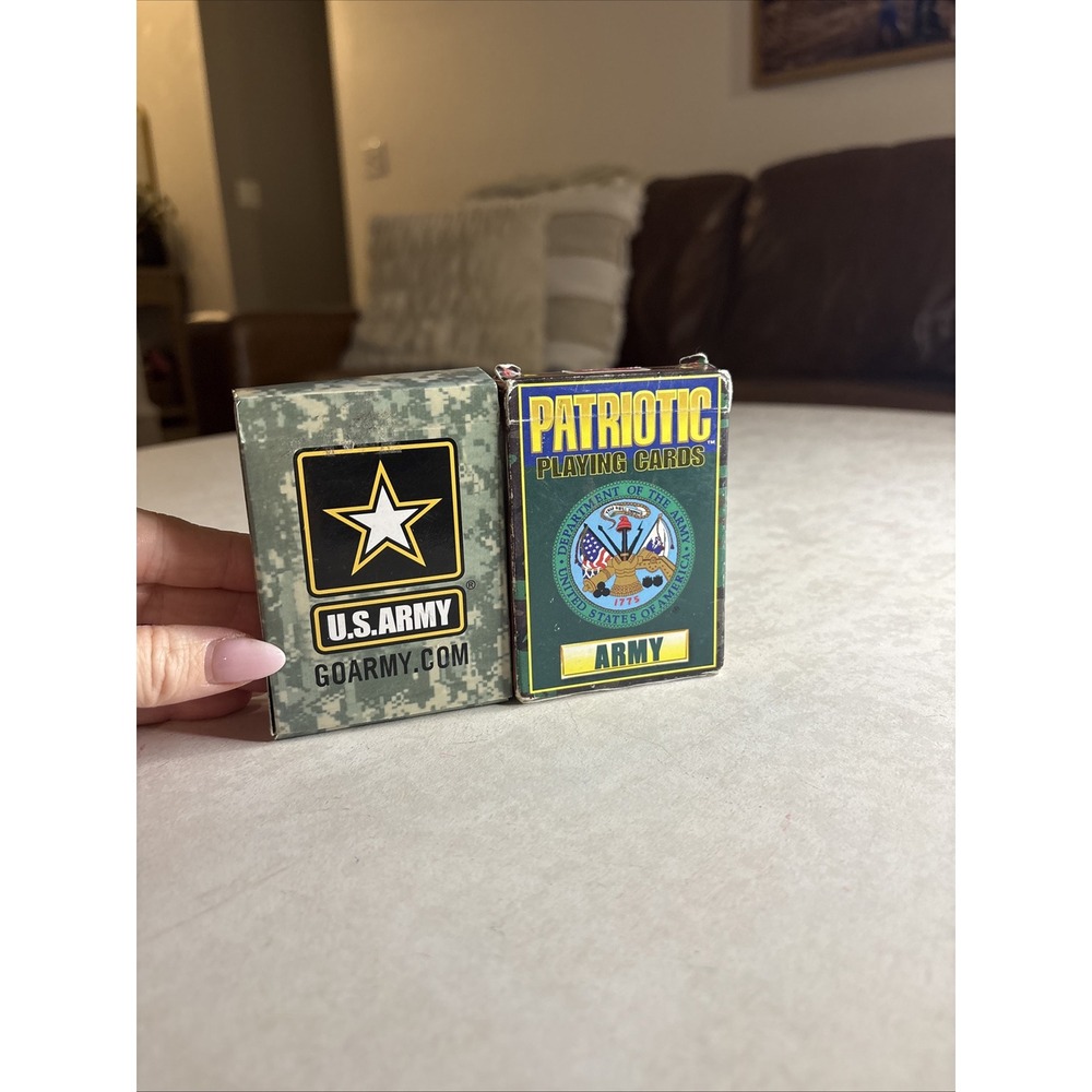 US Army Playing Cards Bundle Bicycle Patriotic Series & Digital Camo GoArmy Deck